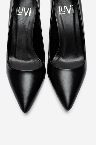 Luvi Shoes Clyde Siyah Cilt Hakiki Deri Kadın Topuklu Ayakkabı