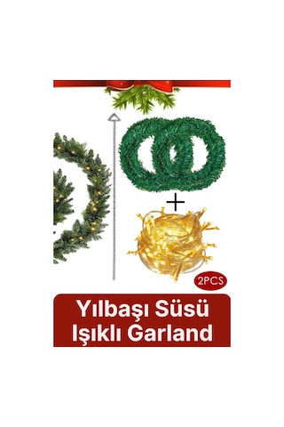 Özel Seri Gürleştirici Dekor Şerit Günışığı Ledli Çam Ağacı Yeni Yıl Yılbaşı Süsü Işıklı Garland