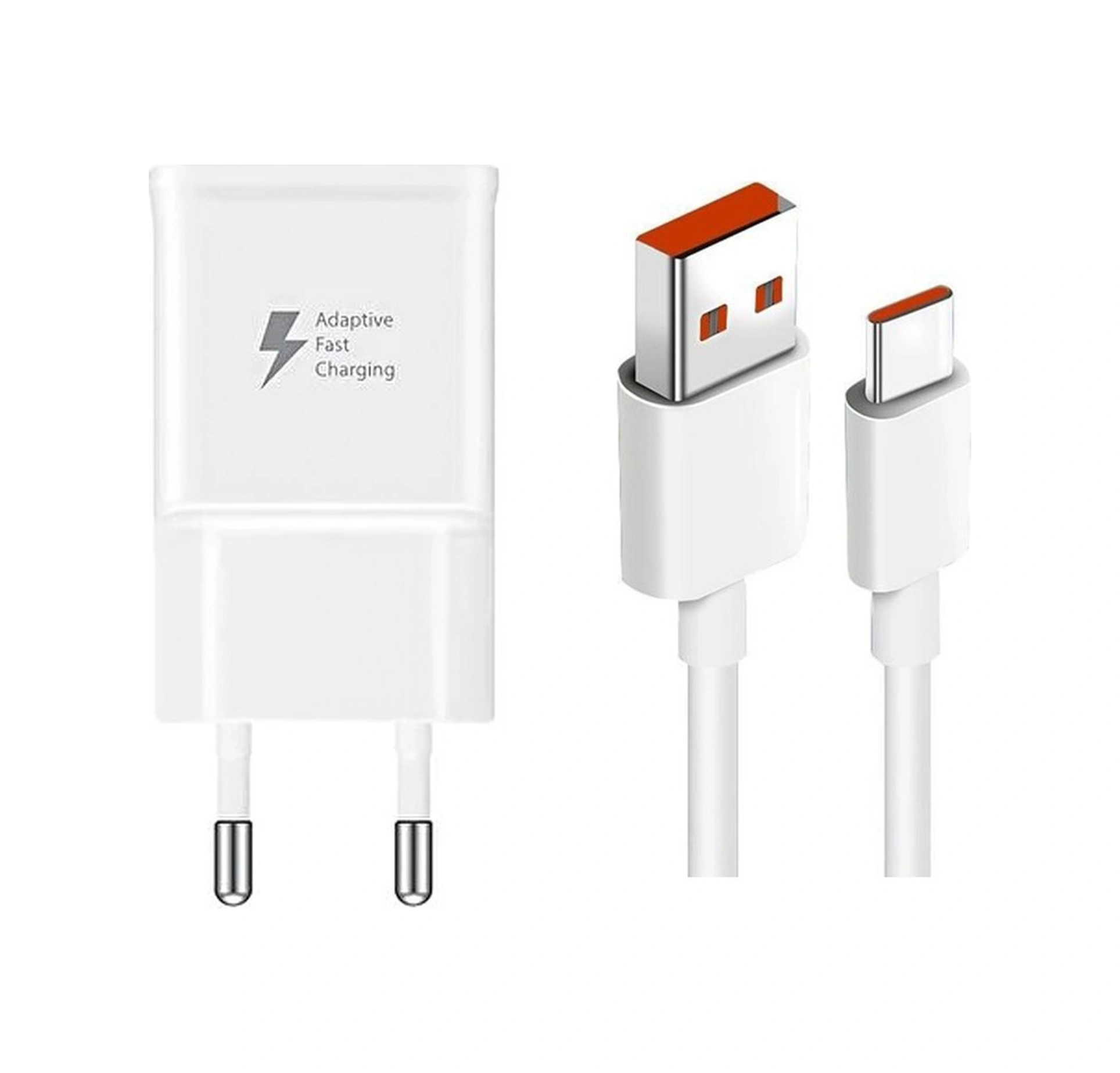 Samsung Uyumlu Ta20 Adaptec Fast Charge Hızlı Seyahat Şarj Başlığı Beyaz Usba To Type-c Kablo İthalatçı Garantili