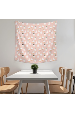 Noel Desenli 59x59 İnç Kare Duvar Halısı, Oturma Odası, Yatak Odası Ve Genç Odası İçin-a178