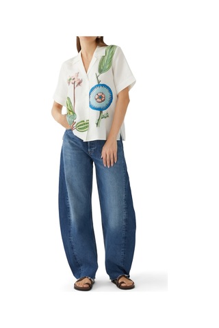 Agolde Modern Kesim Barrel Paça Kot Pantolon Mavi