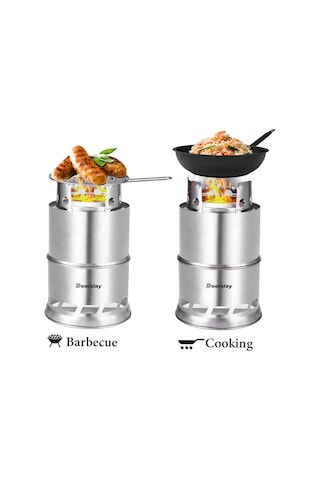 Ranyeek Kamp Füme Mangal Ocağı: Çift Duvarlı Çelik Yapı, Içten Havalandırma, Fırça Kafası Ve Kül Tepsisi İle Taşınabilir Doğal Yakıtlı Isıtıcı Çok Renkli