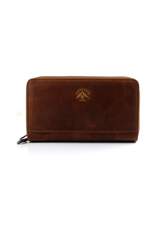 Alphaclub Bag Erkek Hakiki Deri Taba Çok Bölmeli El Çantası