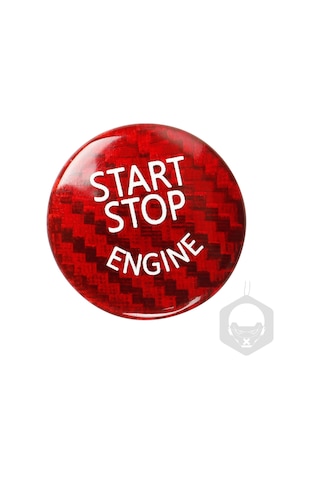 Monyee Bmw E Chassis Motor Başlatma Düğmesi - Kırmızı Karbon Fiber Kaplama, Dayanıklı, Kolay Kurulum, İç Dekorasyonu Geliştirir