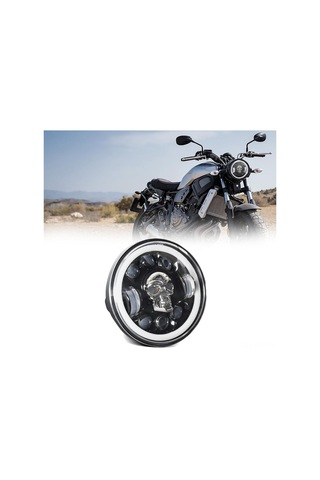 Geeksen Jeep Wrangler 5.75 İnç Led Kafatası Farı, Motor/gösterge Araç Modifikasyonu, Mavi Melek Gözü Siyah Kasa