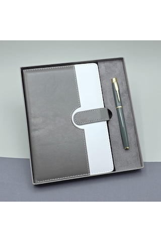 Kutulu Deri Defter Roller Kalem Set 50699313