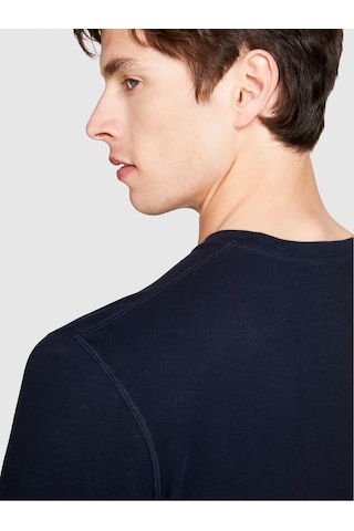 Keten Karışımlı Normal Kesim Bisiklet Yaka T-shirt Erkek Lacivert T-shirt - 324p3ıycs103t Lacivert