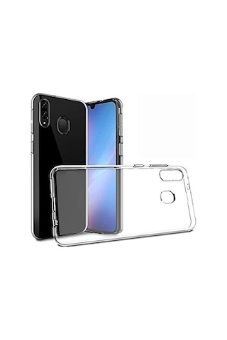 Samsung Galaxy Uyumlu A20s Kılıf Şeffaf Fit Silikon Rubber Arka Kapak