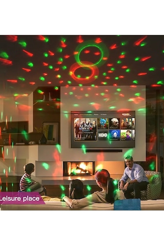 Uzaktan Kumandalı Kristal Disko Led Işıklı Ve Hapörlörlü Rgb Led