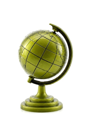 Globe Küçük Metal Dünya Biblosu - Dekoratif Süs Eşyası 5047 Belirtilmemiş