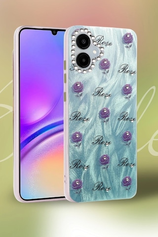 Newface - 208 - Samsung Galaxy Uyumlu A06 Kılıf Blade Aynalı Desenli Kapak - - Csmo-tex - Desen 5 Diğer