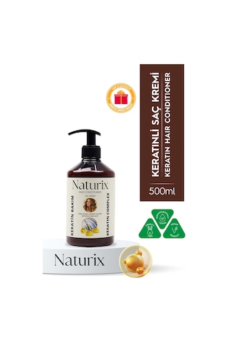 Naturix Tuzsuz Keratin Bakım Saç Kremi 500 ML