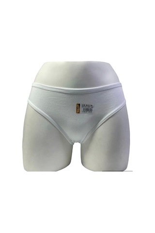 Kolcu 3 Lü Bayan Lycralı Bikini Kilot-beyaz Beyaz