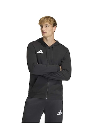 Black/whıte Adidas Erkek Futbol Kapşonlu Sweatshirt Ent26 Fz Hood Kf5945 siyah