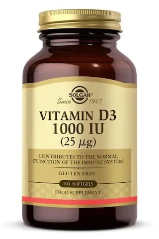 Solgar Vitamin D3 1000 Iu 100 Kapsül