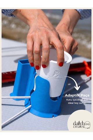 Paddle Board Sup Board Kano Termos Kutu İçecek Telefon Ve Gözlük Tutucu - Mavi