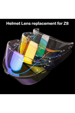 Z8 Kask İçin Uv Koruma, Anti-sis Ve Çizilmeye Dayanıklı Motor Vizörü