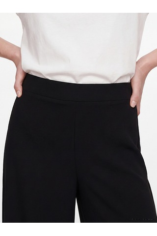 Lcw Comfort Siyah Yüksek Bel Geniş Paça Krep Kadın Pantolon