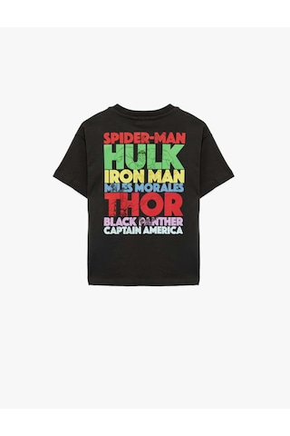 Koton Marvel Baskılı Lisanslı Antrasit Erkek Çocuk T-shirt 6skb10246tk Antrasit