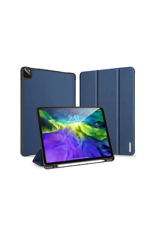 Dux Ducis iPad Uyumlu Pro 12.9 2021-2020-2018 Kılıf Kalem Yerli Soft Tpu Mıknatıslı Domo Series Kılıf- 5775