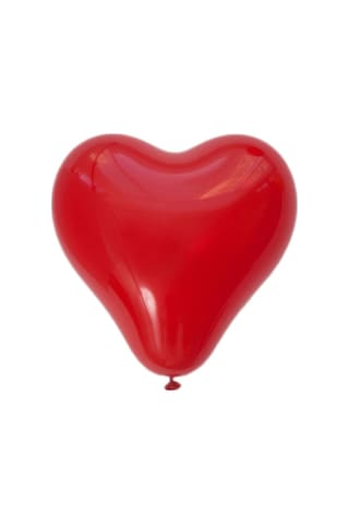 Kırmızı Kalpli Balon 10 Adet Kırmızı
