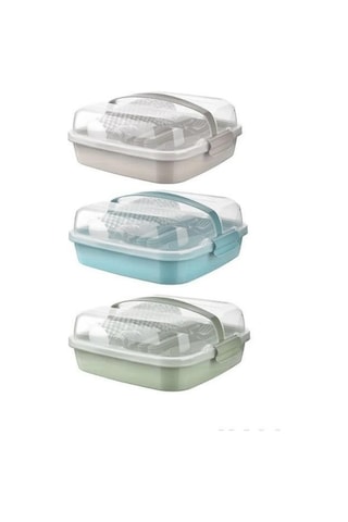 Titiz Lovely 32 Parça 6 Kişilik Piknik Seti Bpa Free Kapaklı Taşınabilir Piknik Sepeti Çok Renkli