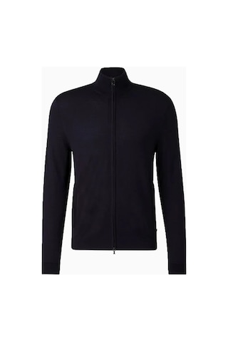 Bogner Oscar Lüks Klasik Stil, Erkek Yün Triko Ceket Lacivert