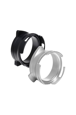 Lemestar 54mm Alüminyum Rotatif Kahve Toz Toplayıcı - Uçucu Tozu Önleyen, Breville 8 Serisi Uyumlu, Tekrarlı Kullanım Eliyetli Gümüş Aksesuar Gümüş