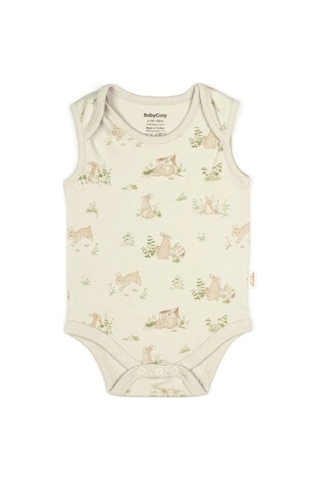 Bebek 3lü Askılı Badi Kutu Set %100 Organik Pamuk, Bebek Ve Yenidoğan Serisi - Csy5709 Ekru