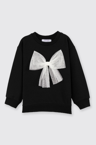 Panço Kız Bebek Siyah Sweatshirt