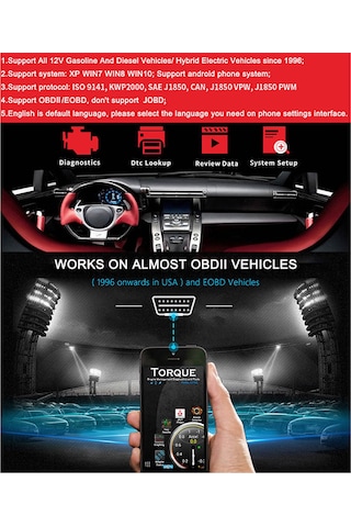 Padalink Konnweı Kw901 Obd-ıı Arabalari Motor Arıza Tanı Cihazı, Bt 5.0 Kablosuz Tarayıcı, Hata Okuma/temizleme, 12v Benzin/dizel Uyumlu, Kırmızı