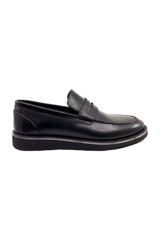 Castle Black 31277-1 Siyah Deri Günlük Erkek Casual Ayakkabı Siyah