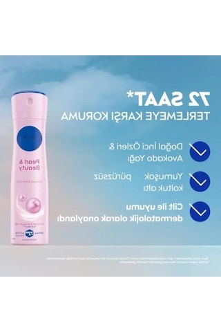 72 Saat Koruma Sağlayan Kadın Deodorant - Doğal İnci Özleri Ve Avokado Yağı