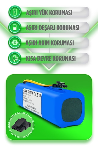 Arçelik Robo Rs 9034 Hm Uyumlu Batarya 5200mah