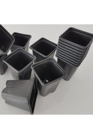 Fide Saksısı 50 Adet - Kare 9x9 Cm Thermoform Saksı