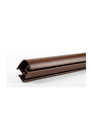 Ceviz Dekoratif Ray 2 Kanallı Dekoratif Metal Perde Kornişi Ceviz120cm - 847807672 Ceviz120cm