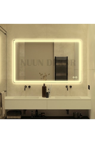 100x80 Cm Buğu Çözücülü Di Kdörtgen Ayna Di Mmer Özelli Kli Gün Işığı