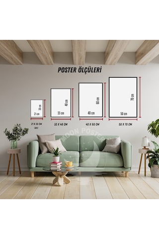 3'lü Soyut Çiçek Poster Seti, Modern Bohem Duvar Dekoratif Poster Set