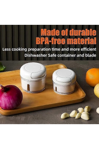 Mini Manuel Gıda İşlemcisi Taşınabilir Sarımsak Doğrayıcı Öğütücü Çok Renkli