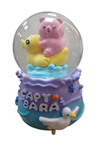 Capy Bara Jumbo En Büyük Boy Kar Küresi Püskürtme Motorlu Müzikli Işıklı Yılbaşı Hediyesi -