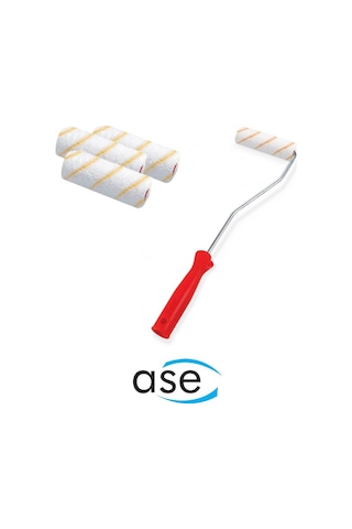 Parmak Boya Rulosu Ve 10 Adet Parmak Rulo Yedek Set 10 Cm