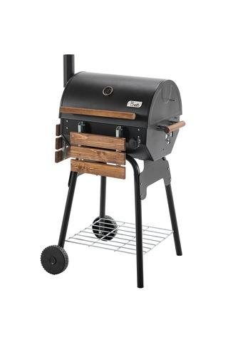 Grillord 50 Kömürlü Barbekü 1 Adet Döküm Izgaralı + Hediye Seti Siyah