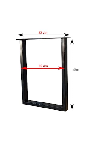 Bin1Fırsatt Metal Ayak Ahşap Masif Kütük Orta Yan Zigon Sehpa Bank Ayağı