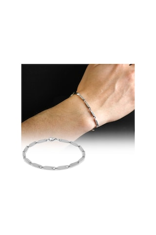 Tesbihane Silver Renk 317L Çelik Singapur Bileklik