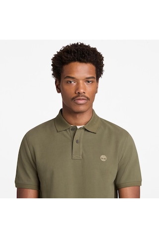 Timberland Millers River Pique Erkek T-shirt-32642 Yeşil