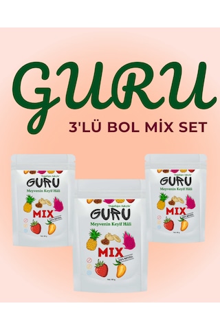 Guru Bol Mix Meyve Kurusu 3'lü