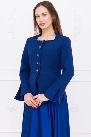 Kare Yaka İşlemeli İkili Takım 4718-saks Saks