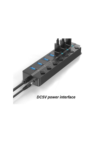 Multidevice Bağlantısı Usb Hubs Usb Splitter 7/4 Bağlantı Noktası, Ayrı Anahtarlar, Ofis Kullanımı İçin Hızlı Veri Aktarımı