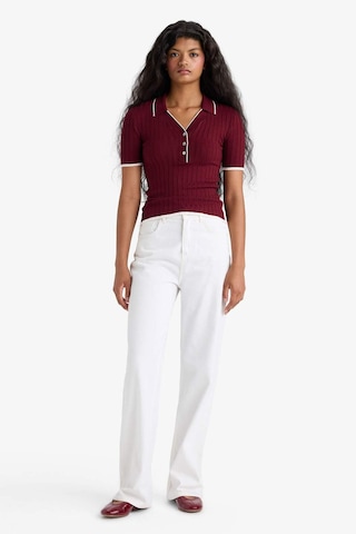 Defacto Fitted Polo Yaka Triko Kısa Kollu Kazak F7771ax25aubr59 Bordo