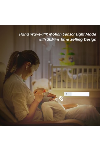 Hangfox 46 Led'li Akıllı Dolap Lambası - Pır Hareket Algılama, Elle Tarama, Sürekli Aydınlatma Modu, Manyetik Taban, Type C Şarj, 1500mah Pil, Beyaz Işık Beyaz